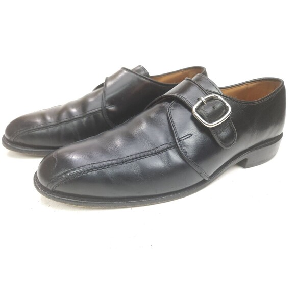 Allen Edmonds Men's Concord Leather Monk Strap Black Bicycle Toe Shoes 7.5 D - Picture 3 of 12